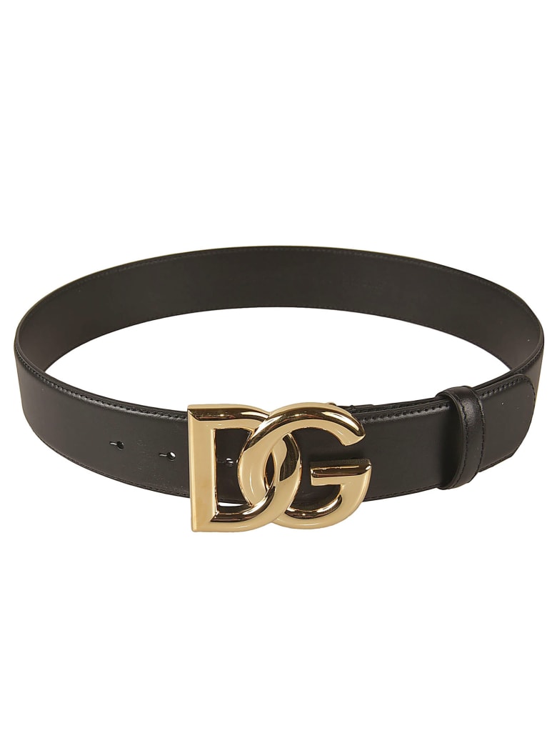 Dolce & Gabbana Logo Buckled Belt - Black