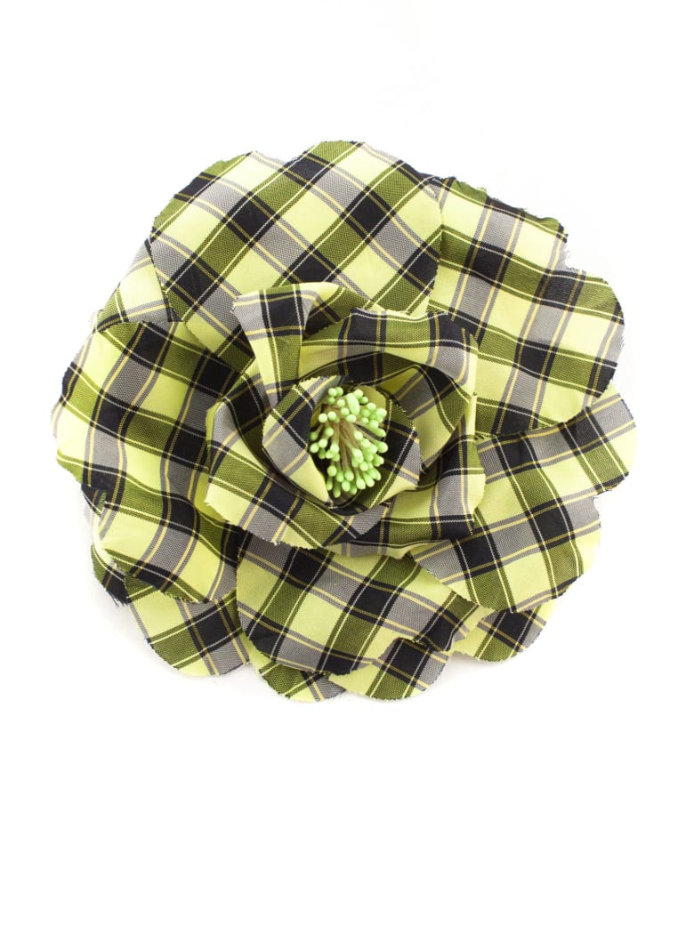 Philosophy di Lorenzo Serafini Oversize Flower Bijoux Brooch In Taffeta - Quadretti