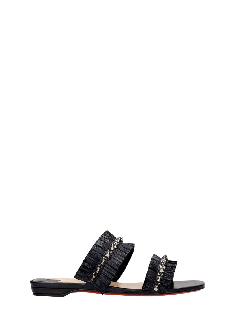 Christian Louboutin Marivodou Flats In Black Silver - black