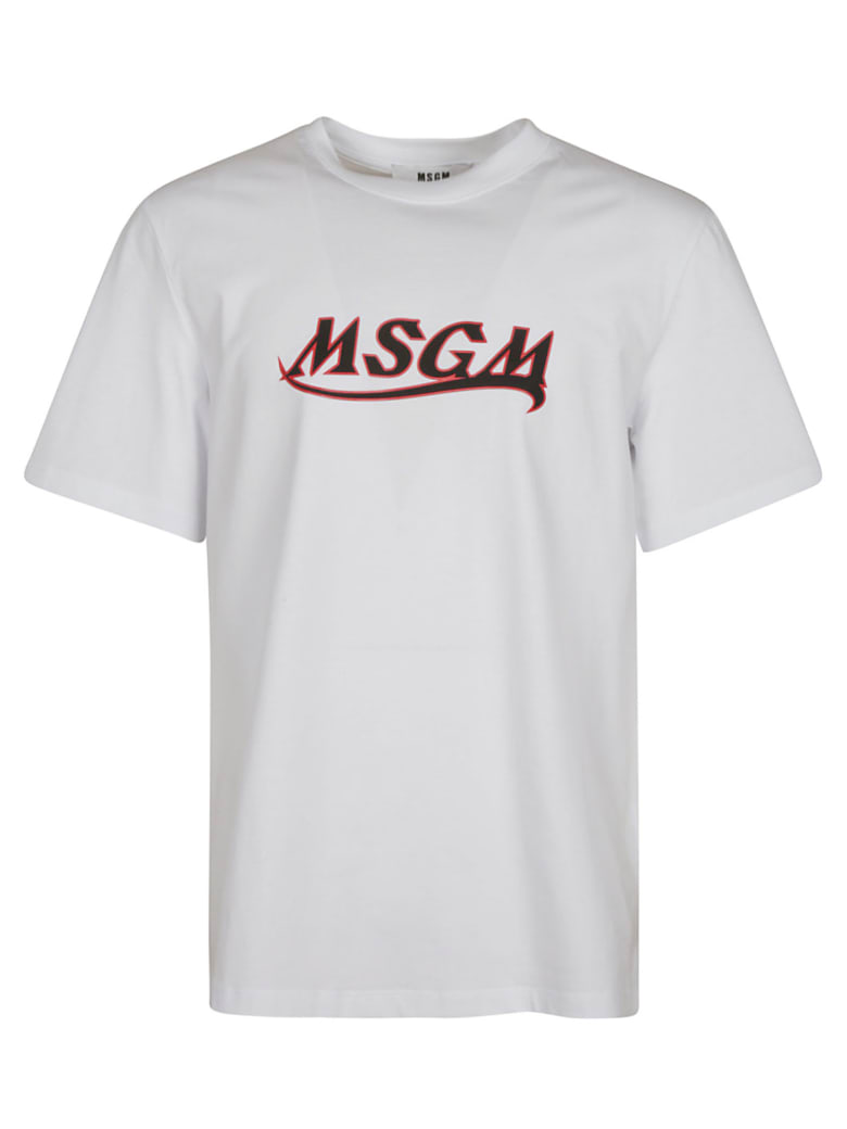 MSGM Chest Logo Print T-shirt - White