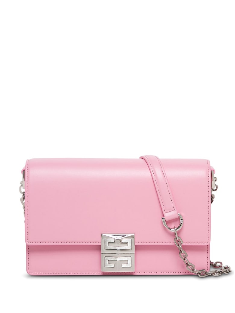Givenchy Crossbody Bag In Pink Leather With 4g Buckle - Pink