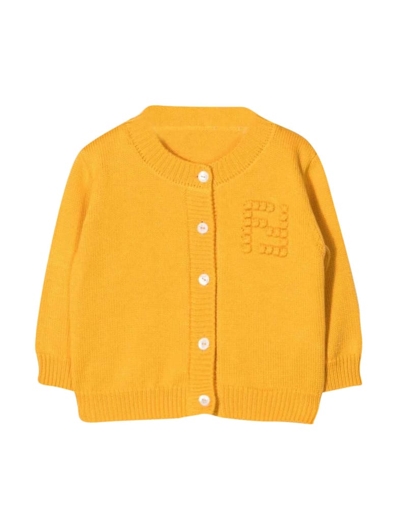 Fendi Cardigan With Logo - Gialla