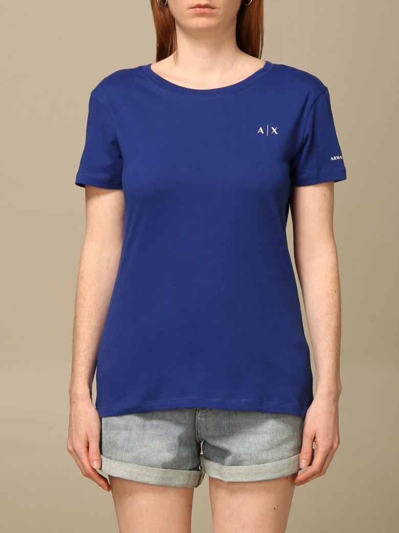 Armani Collezioni Armani Exchange T-shirt Armani Exchange T-shirt With Logo - Gnawed Blue