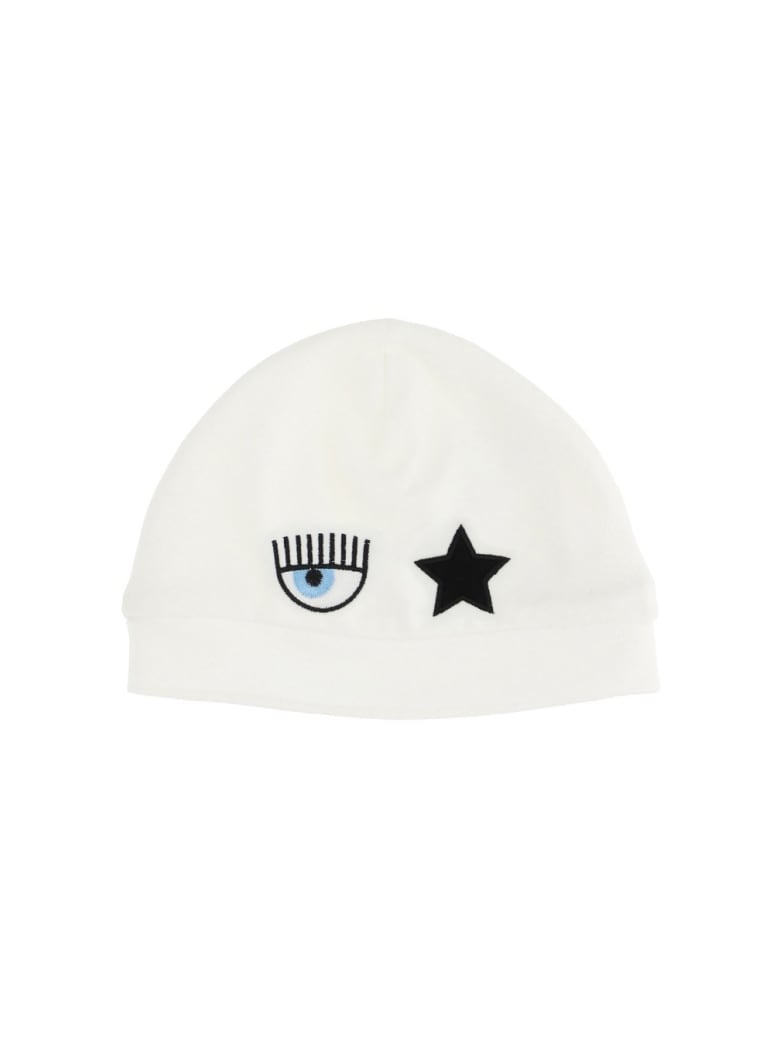 Chiara Ferragni Eyestar Hat In White Cotton - White