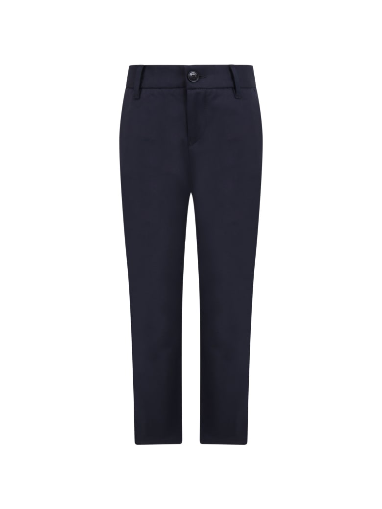 Armani Collezioni Blue Pants For Kids - Blue