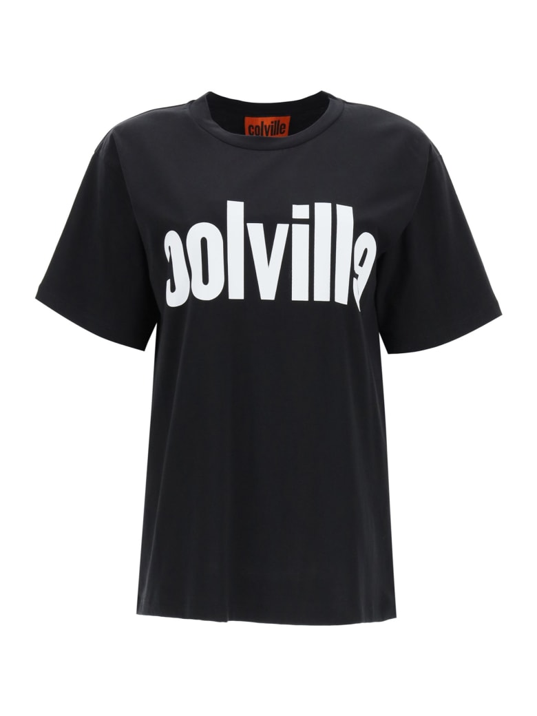 Colville T-shirt With Logo Print - BLACK (Black)