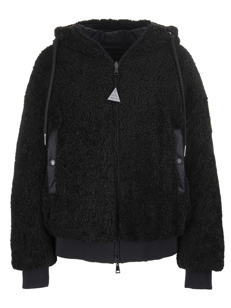 Moncler Black Reversible Teddy Woman Jacket | italist