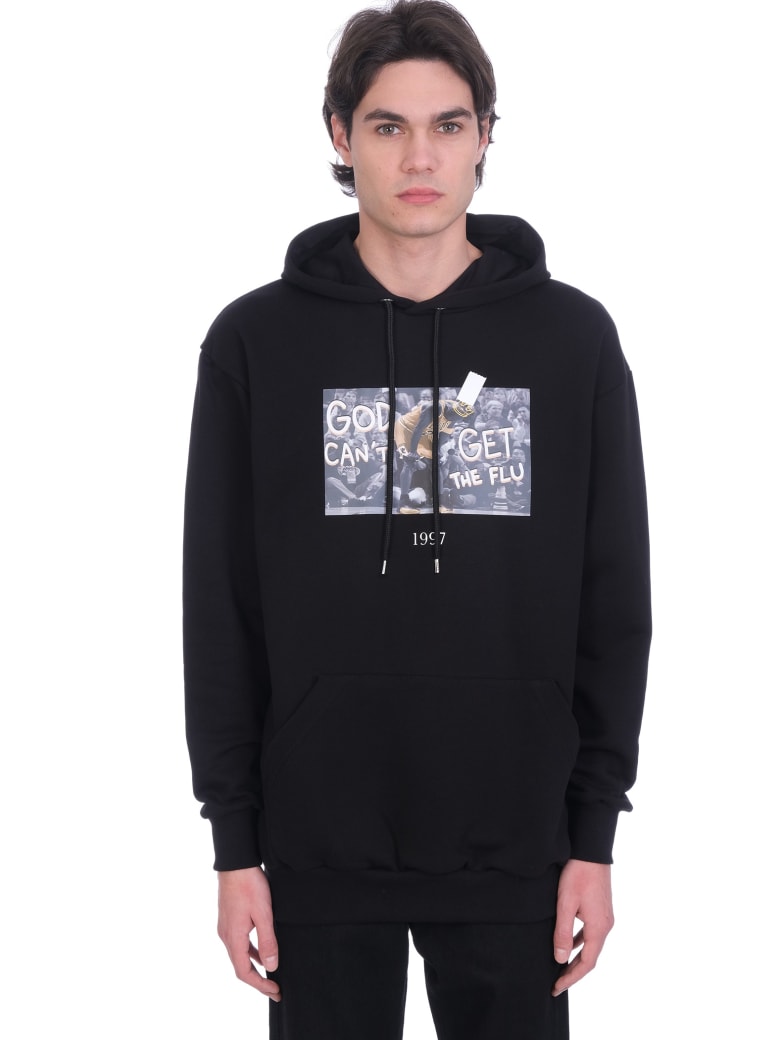 Throwback Sweatshirt In Black Cotton - black