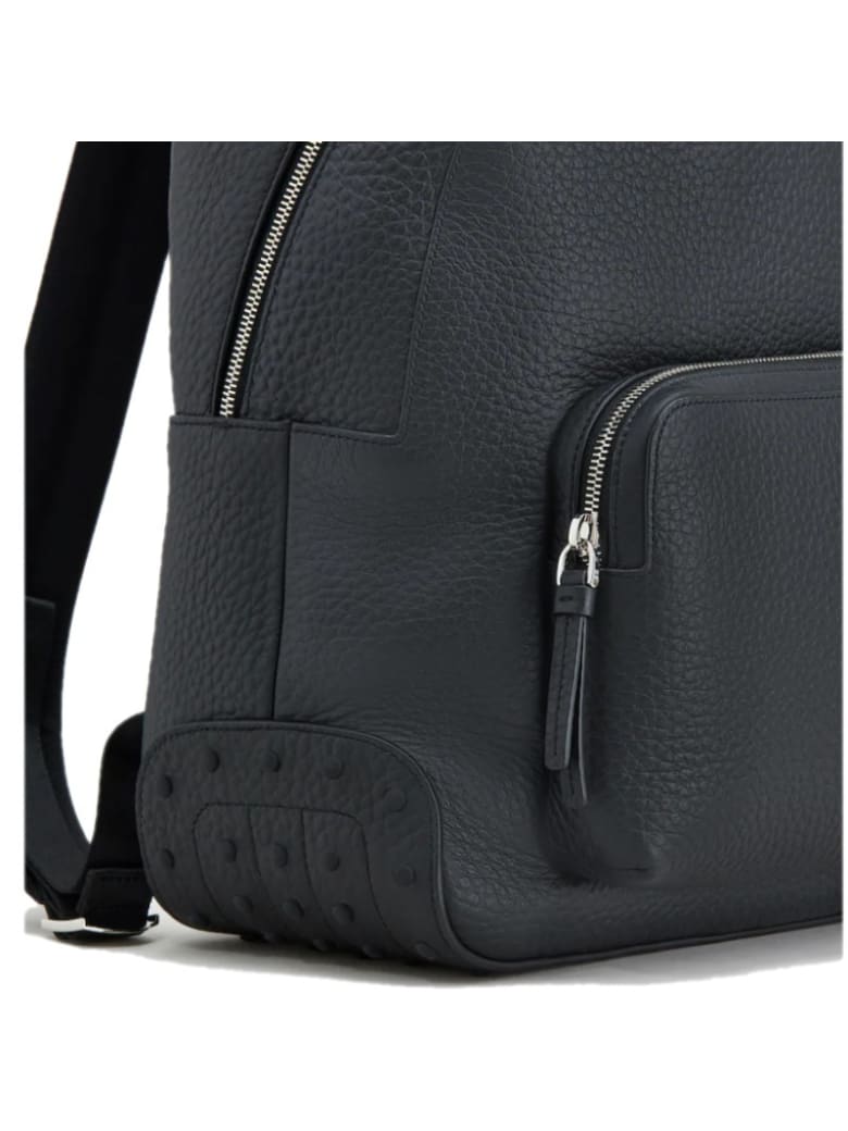 zara black leather backpack