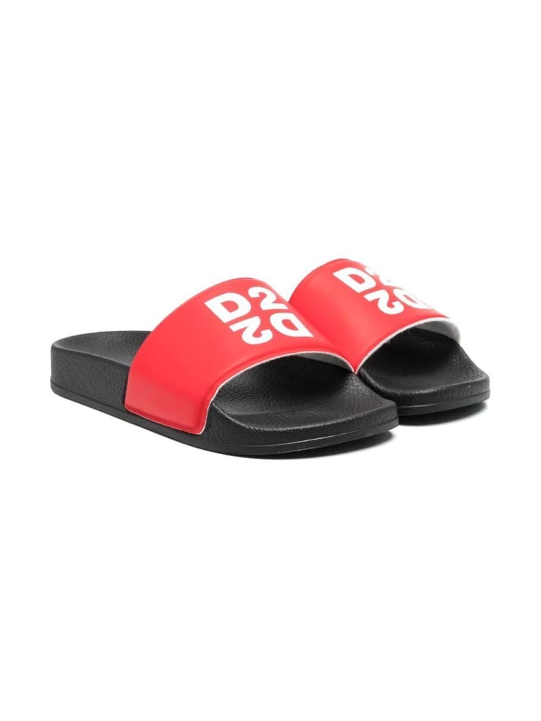 Dsquared2 Slippers With Print - Red