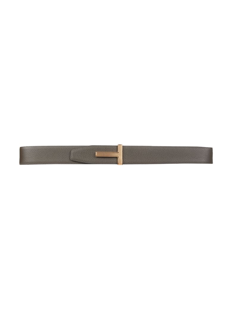 Tom Ford Reversible Belt With Logo - VERDE
