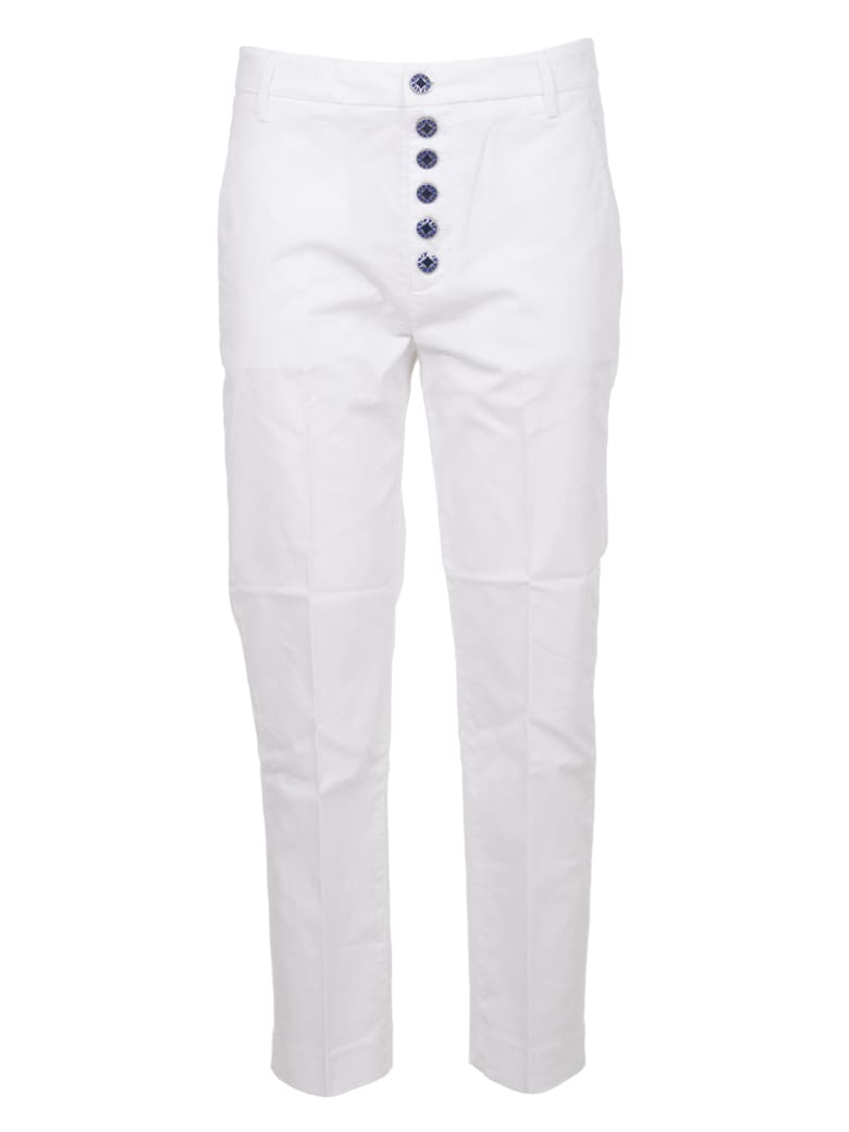 Dondup White Nima Trousers - Bianco