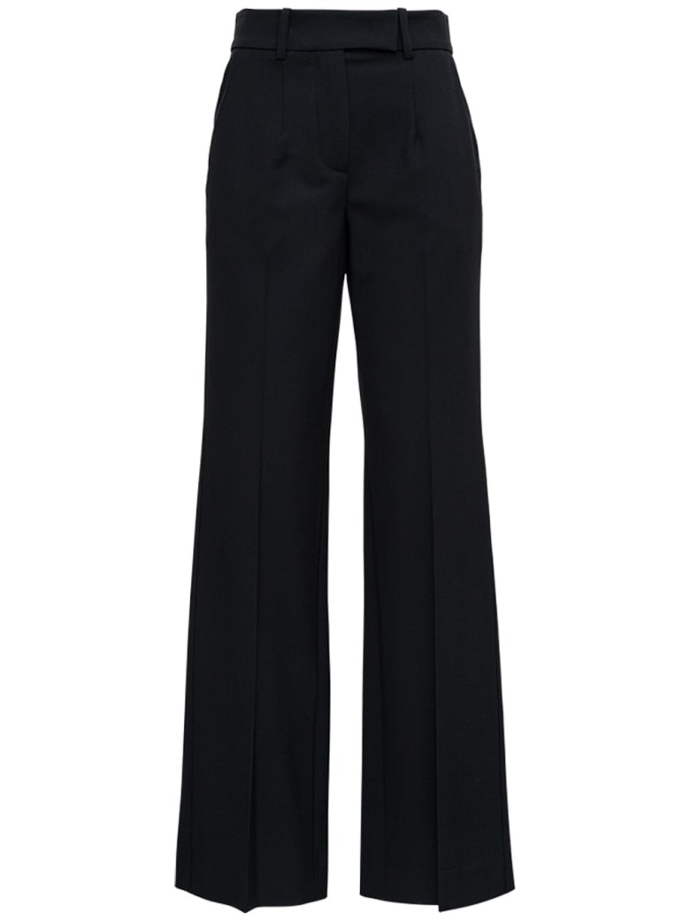Tela Black Pants In Wool Blend - Black