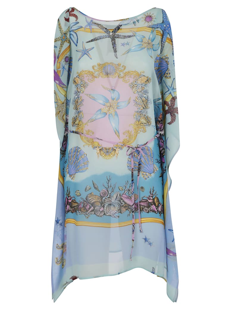 Versace Printed Dress - Blue/Multicolor