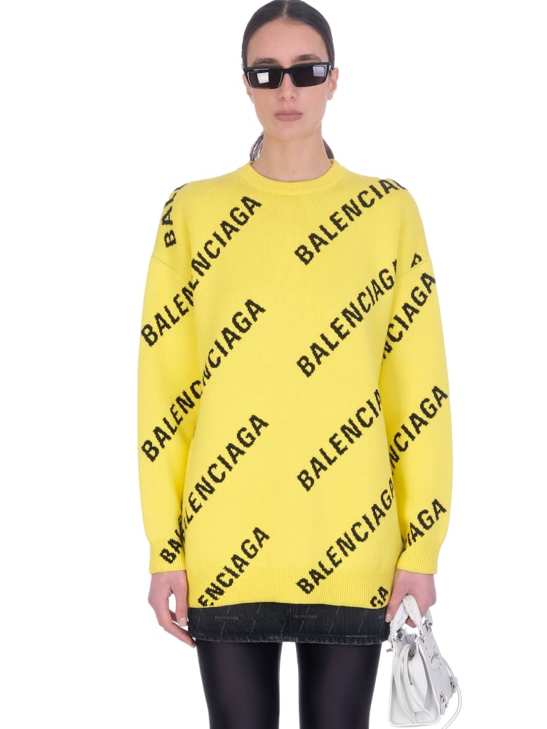 Balenciaga Knitwear In Yellow Cotton - yellow