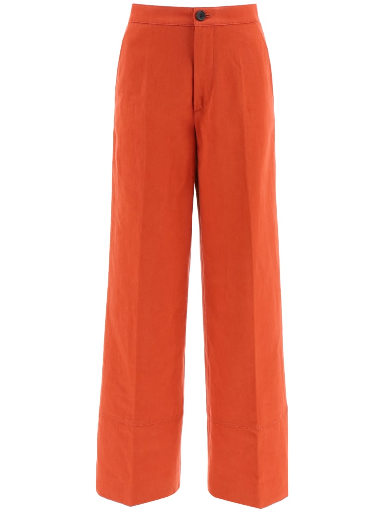 Colville Palazzo Trousers - ORANGE (Orange)