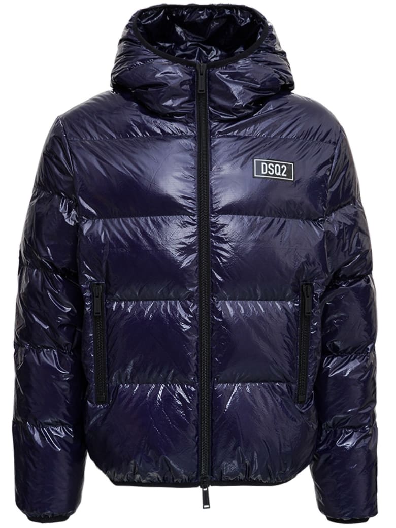 Dsquared2 Blue Nylon Down Jacket - Blu