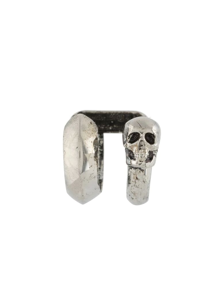 Alexander McQueen Woman Antique Silver Ear Cuff With Skull