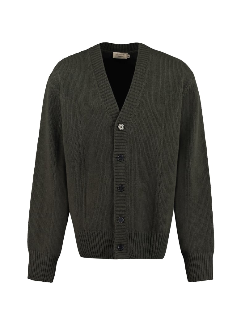 thin wool cardigan