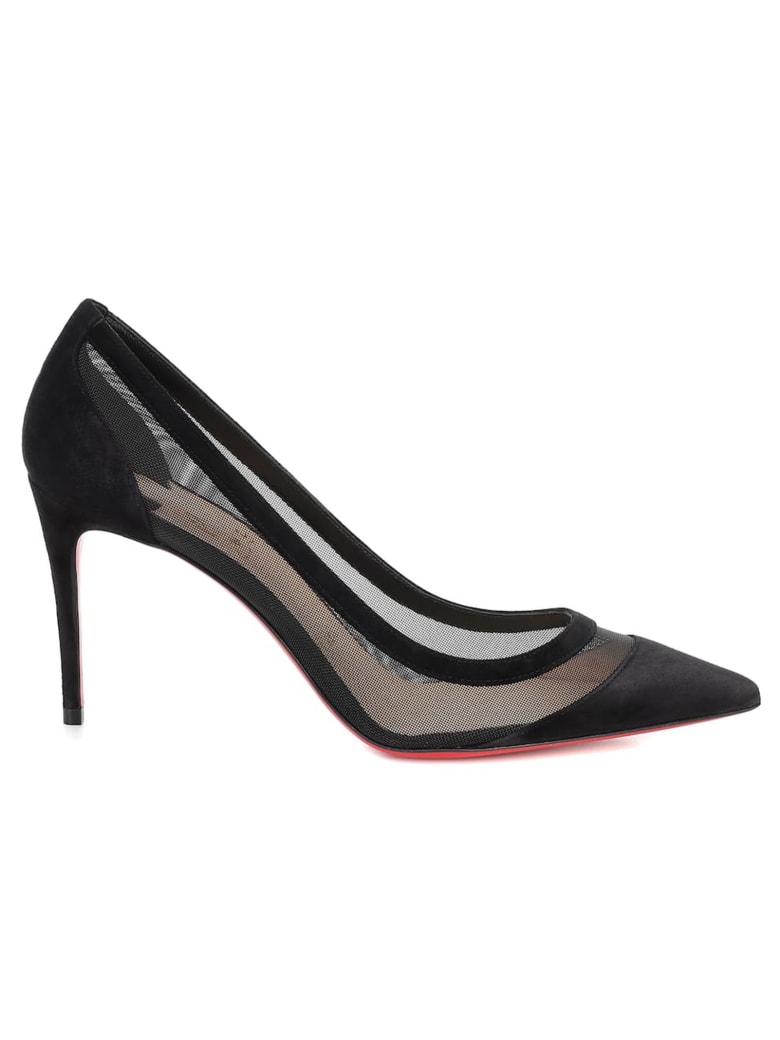 Christian Louboutin Black Suede Galativi 85 Pumps - BLACK
