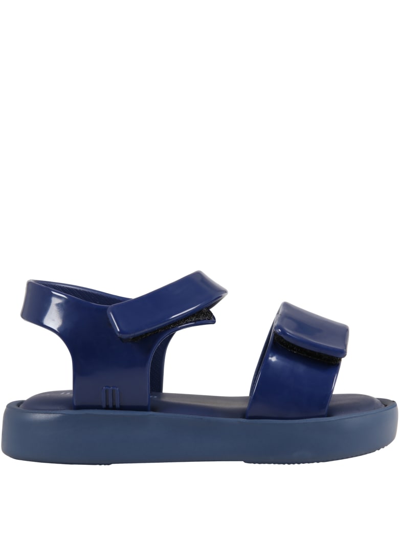 Melissa Blue Sandals For Kids With Logo - Blue