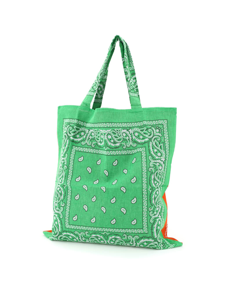 Arizona Love Bandana Print Tote Bag - GREEN ORANGE (Green)
