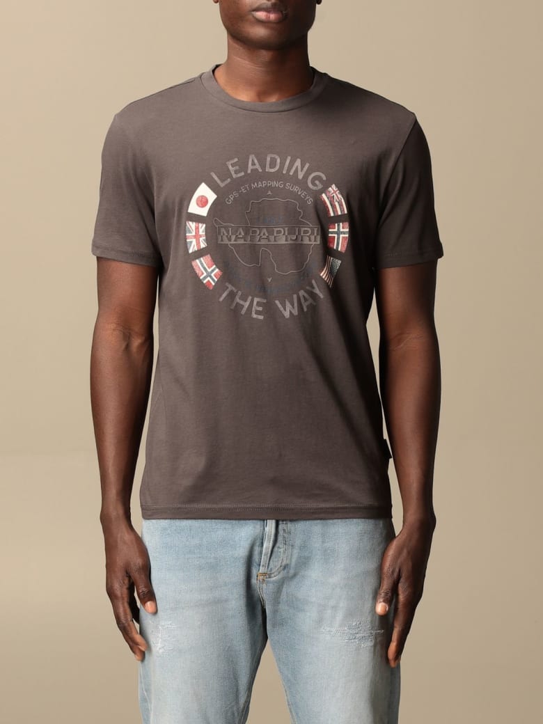 Napapijri T-shirt Napapijri Cotton T-shirt With Logo - Grey