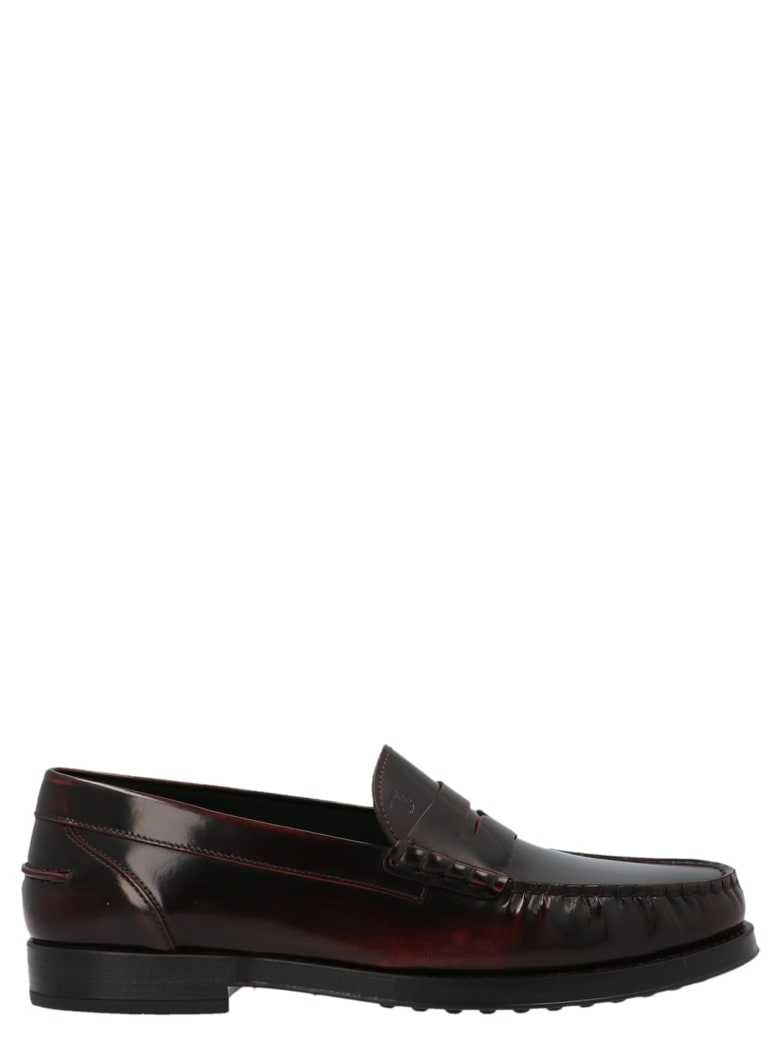 Tod's 'college' Shoes - Burgundy