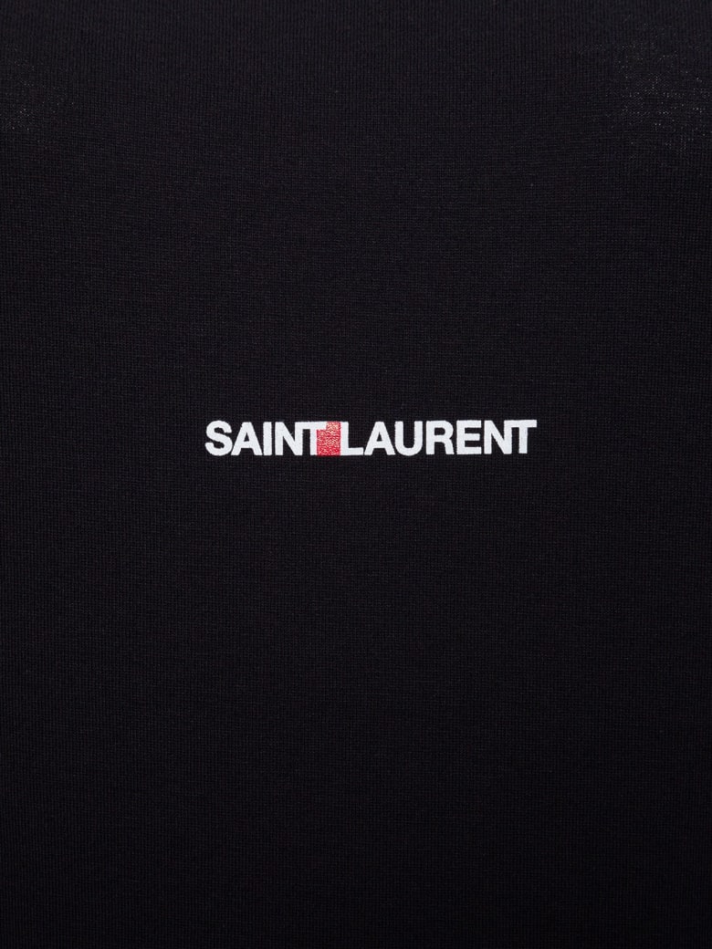 Saint Laurent Jersey Logo T-shirt - Black