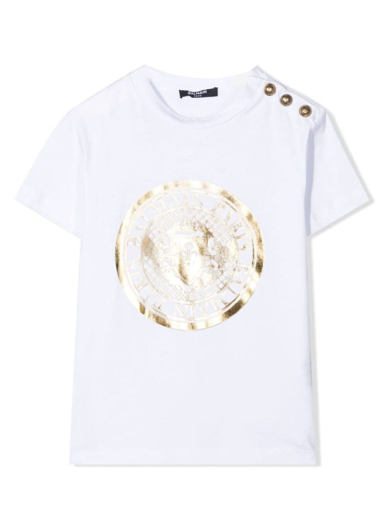 Balmain White Cotton T-shirt - Bianco