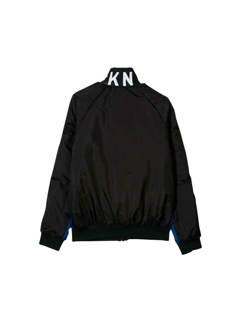 dkny blue leather jacket
