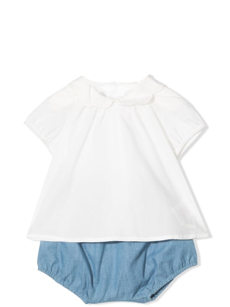 Chloé Top And Shorts Set - Denim