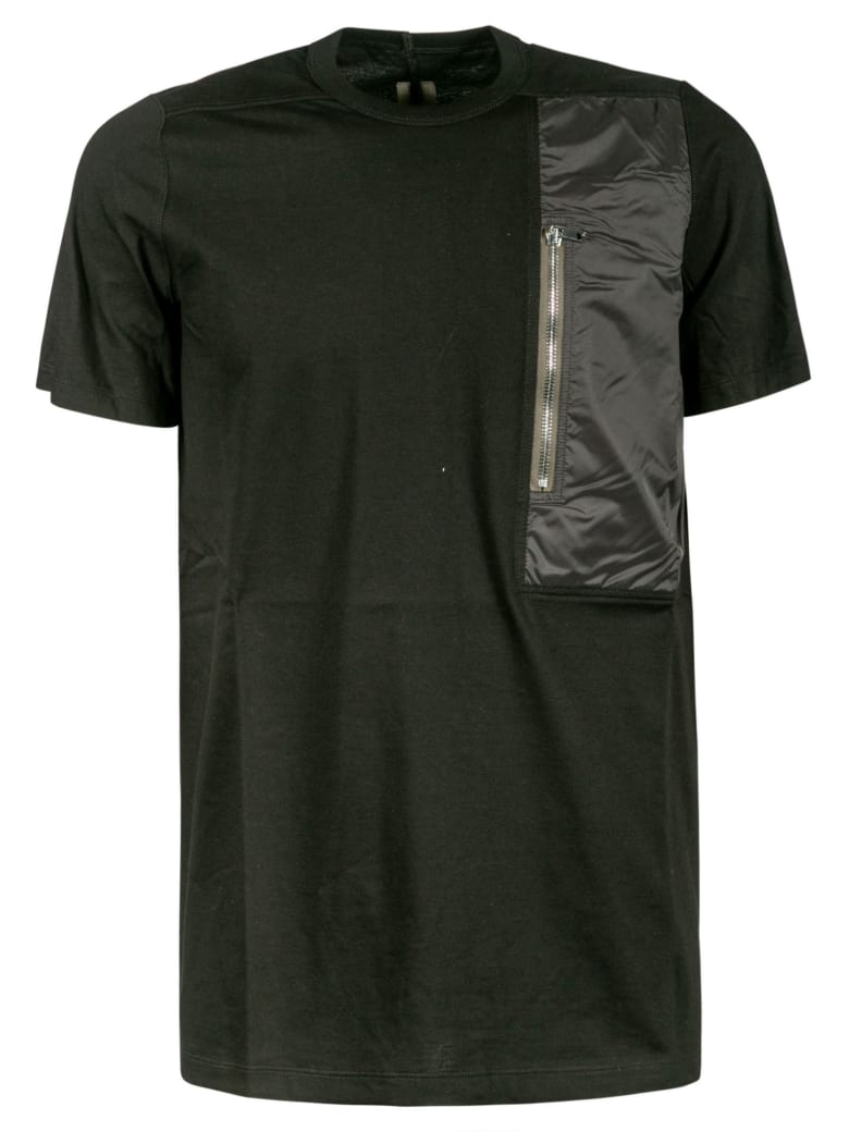 Rick Owens Side Zip Pocket Detail T-shirt - Black