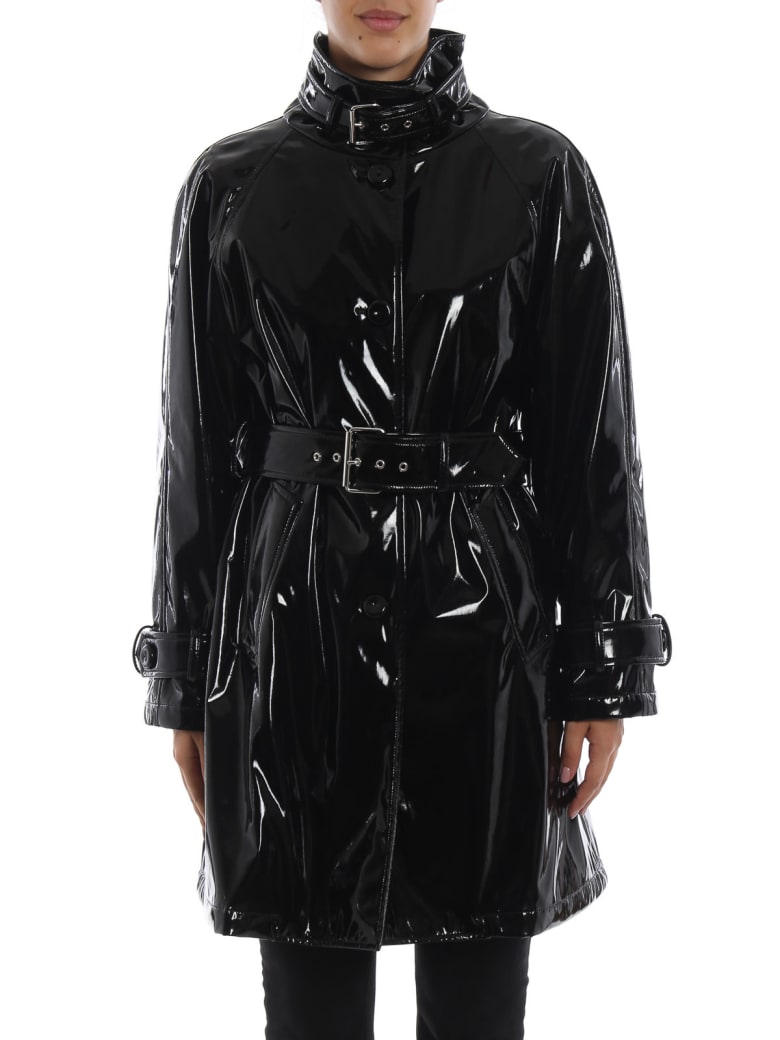 Moschino Belted Glossy Raincoat | italist, ALWAYS LIKE A SALE