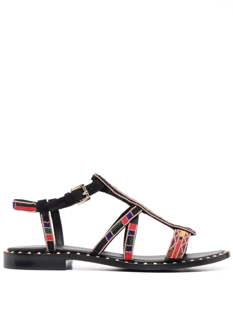 Ash Woman Black Peaceful Sandal - Multi/black