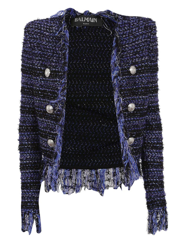 Balmain Fringe Tweed Jacket | italist, ALWAYS LIKE A SALE