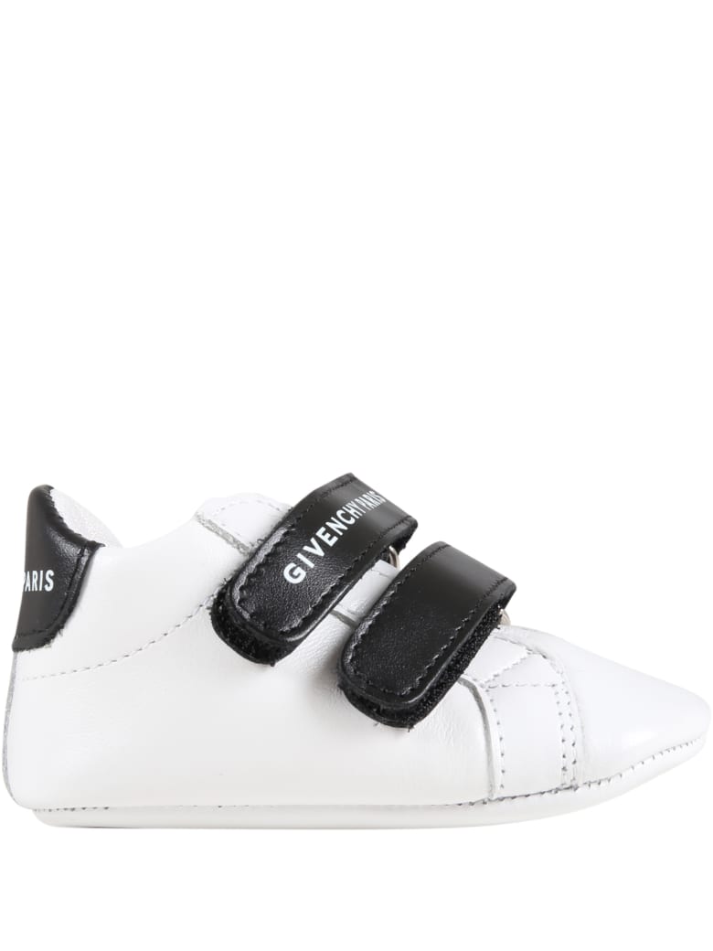 Givenchy White Sneakers For Aby Kids With Logo - White