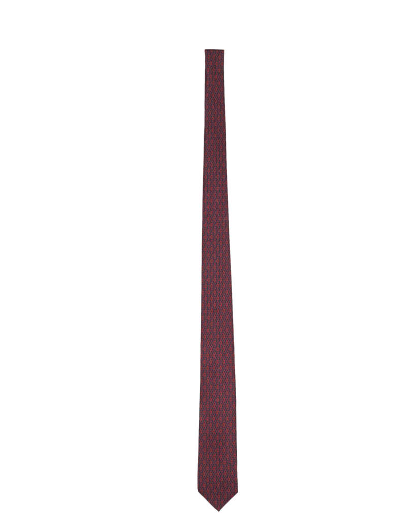 Fendi Ff Baguette Graphic Pattern Tie - Blue