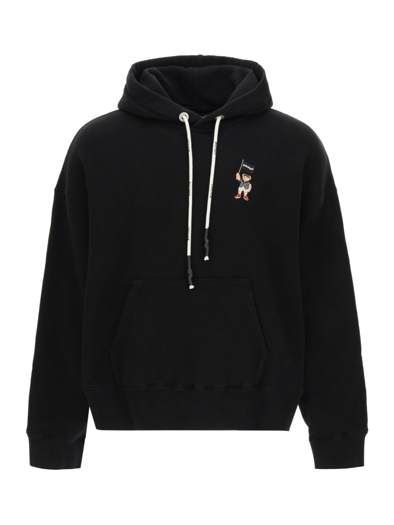 Palm Angels Pirate Bear Embroidered Hoodie - Nero