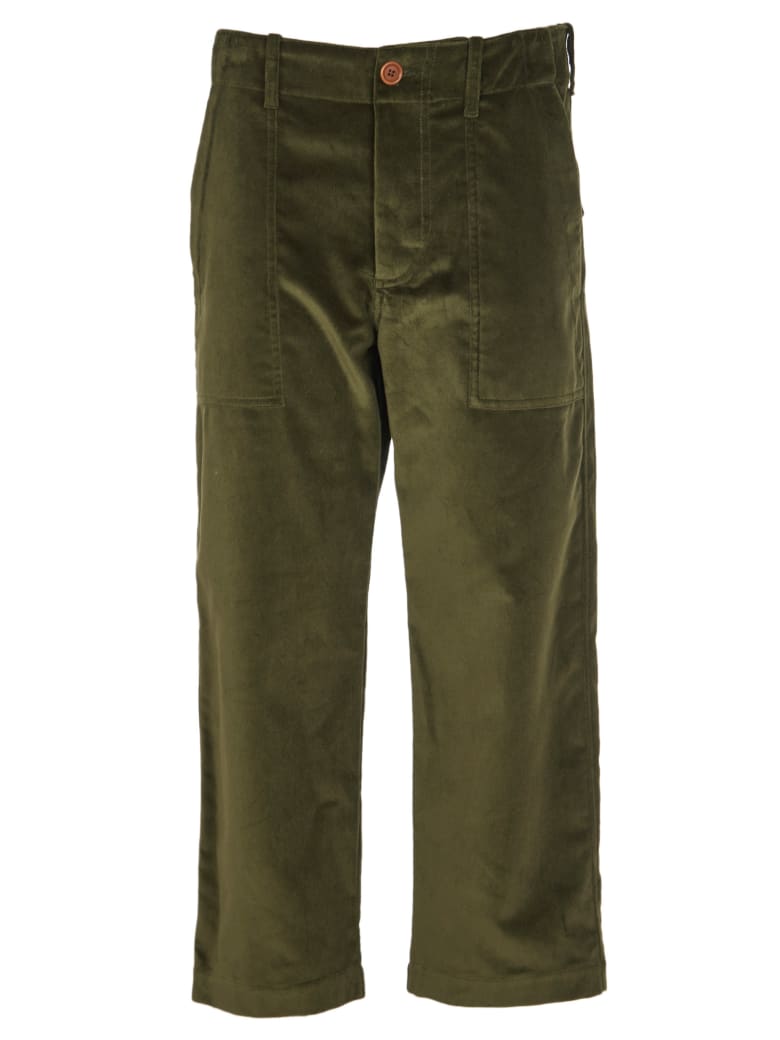 Jejia Green Courdoy Trousers - Green