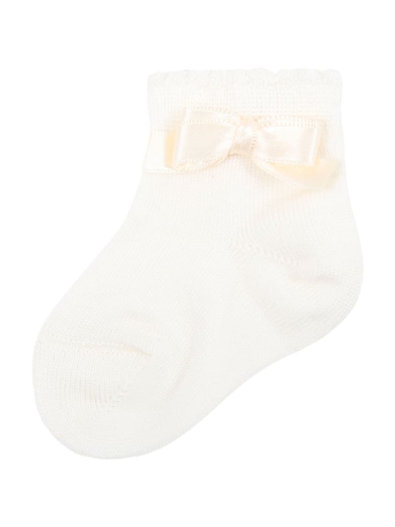 Story loris Ivory Socks For Babygirl - Ivory