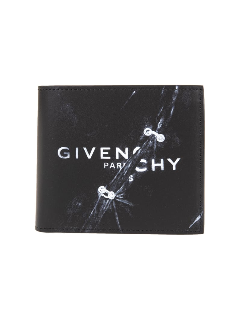 Givenchy Man Trompe L'oeil Wallet In Black Leather - Nero