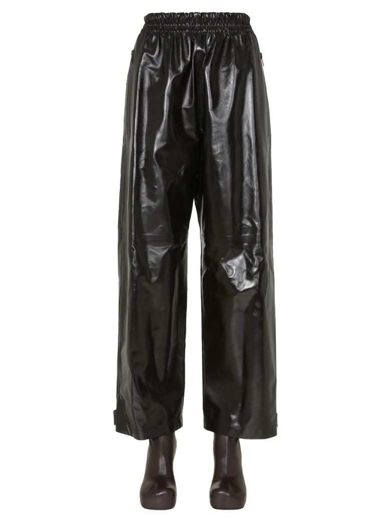 Bottega Veneta Shiny Leather Pants - Marrone