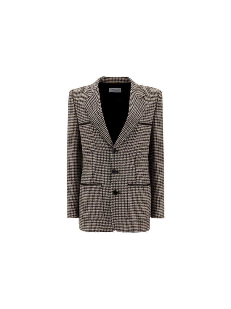 Saint Laurent Jacket - Noir kaki beige