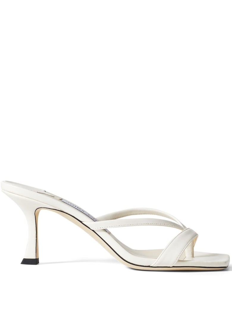 Jimmy Choo Maelie White Leather Mules - White