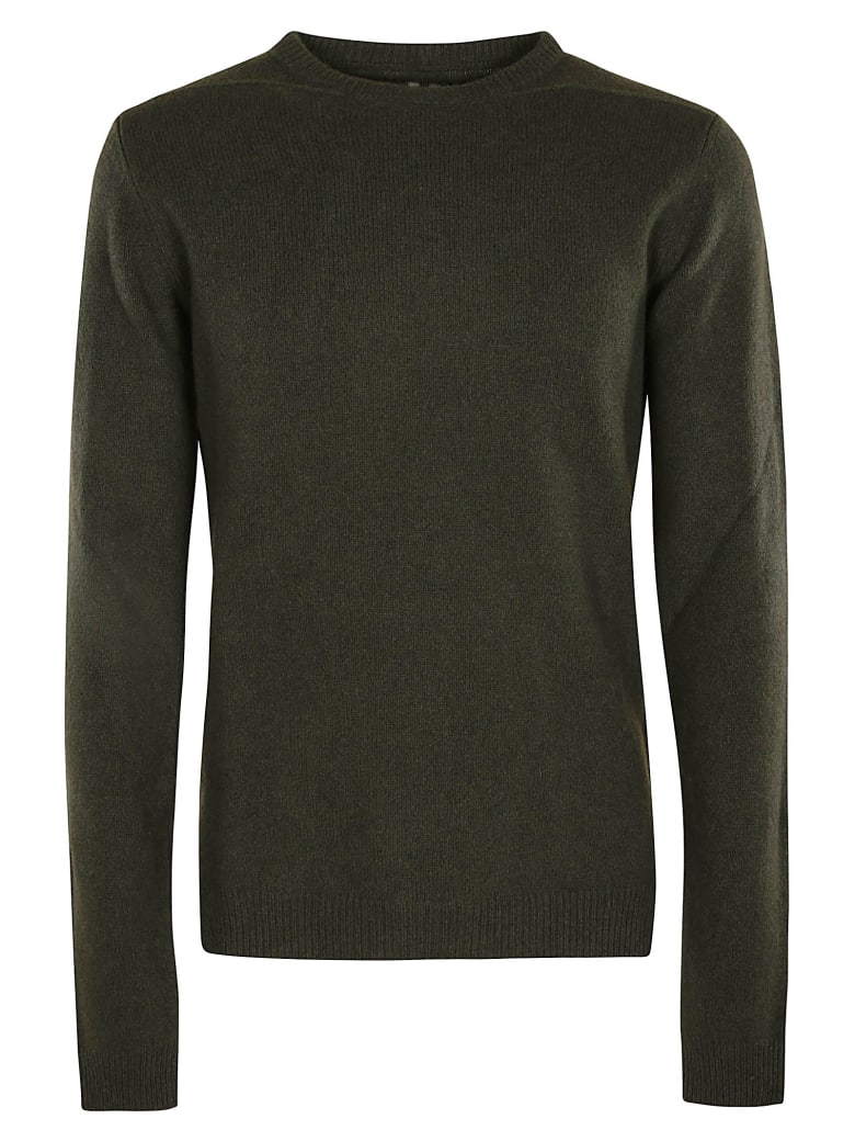 Rick Owens Round Neck Biker Sweater - Green