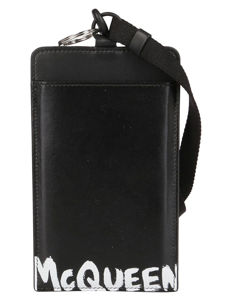 Alexander McQueen Black Leather Smartphone Case - Black