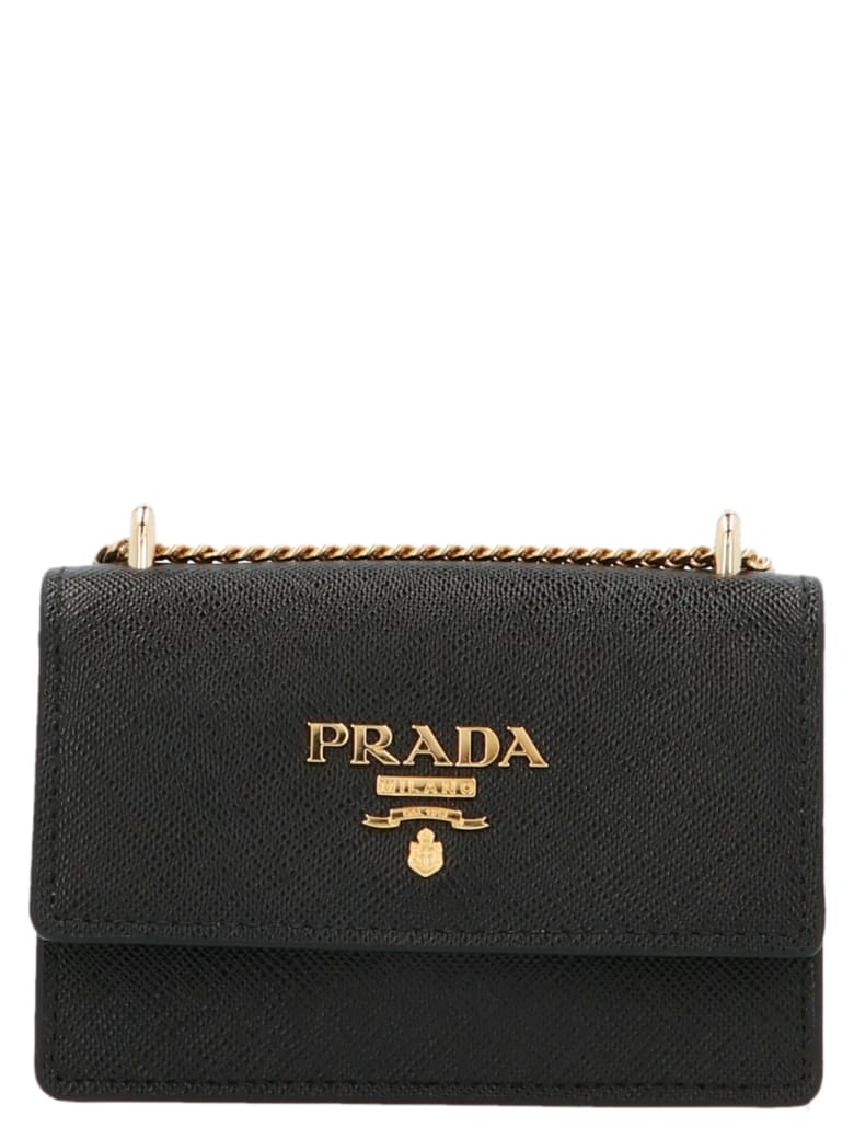 gold prada clutch