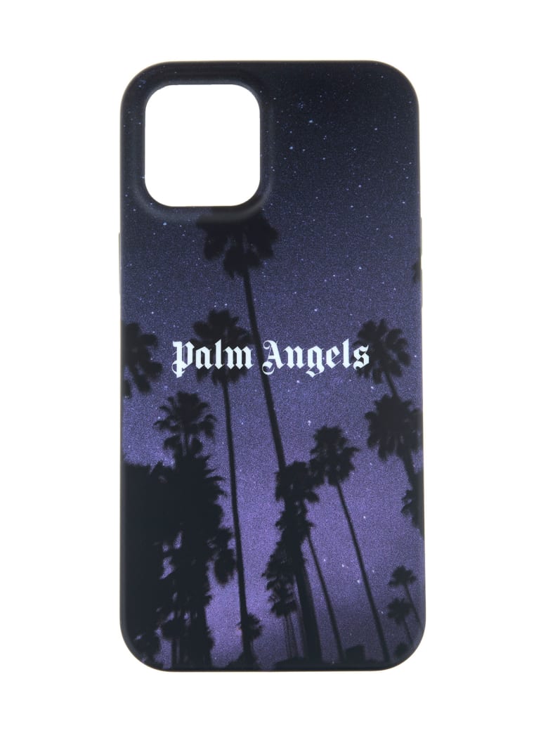 Palm Angels Black Iphone 12 Pro Max Case With Palms And Stars