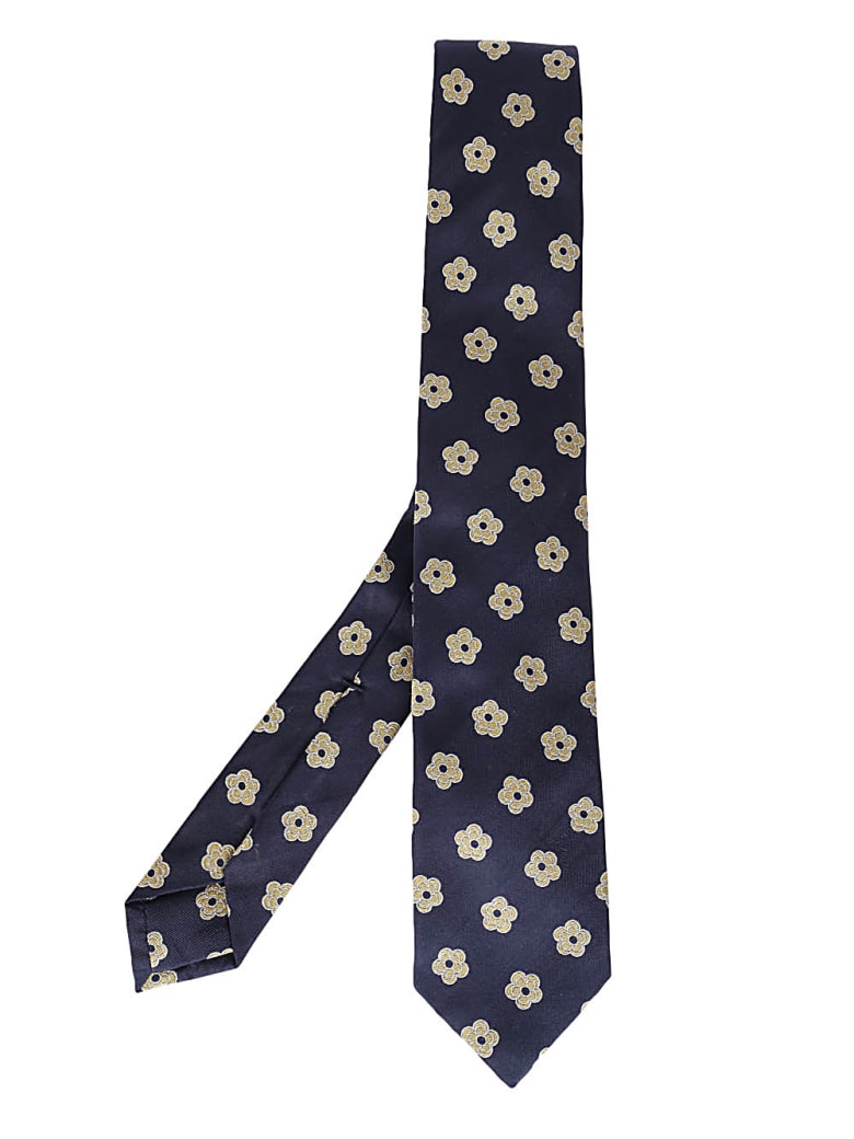 Barba Napoli Navy Blue Silk Tie - Multicolor